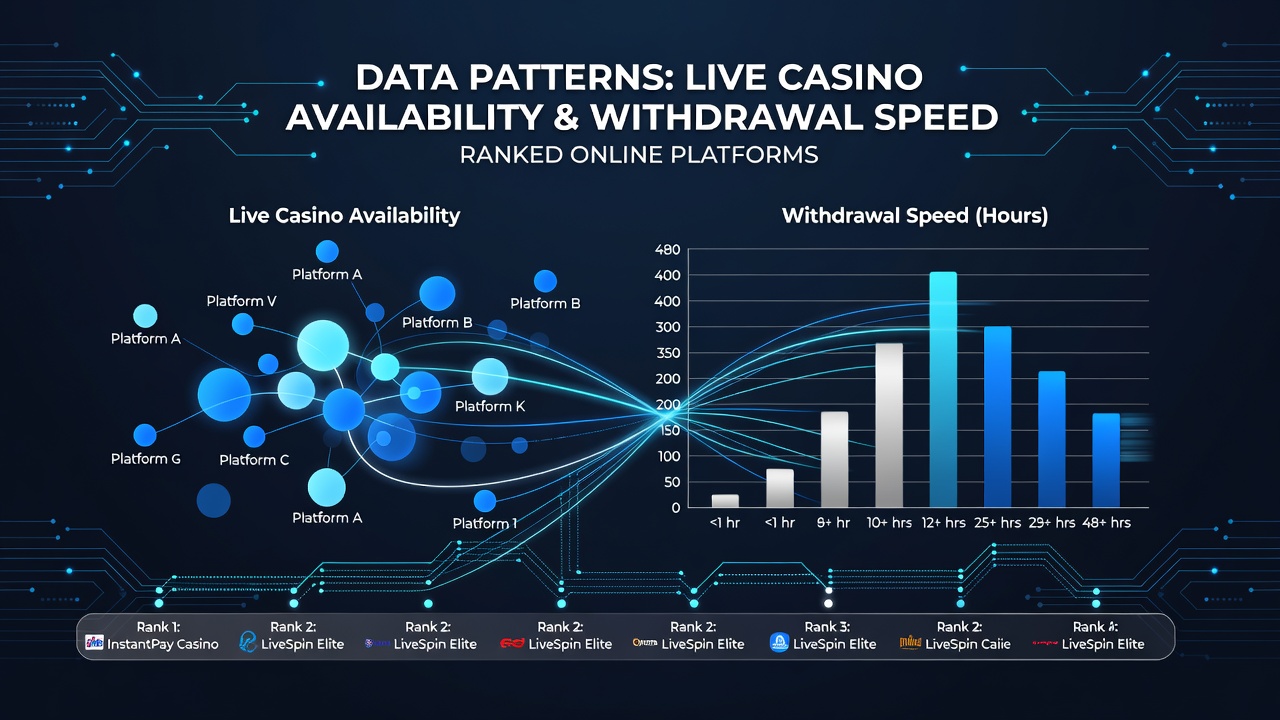 Graf over udbetalingshastighed og live casino data